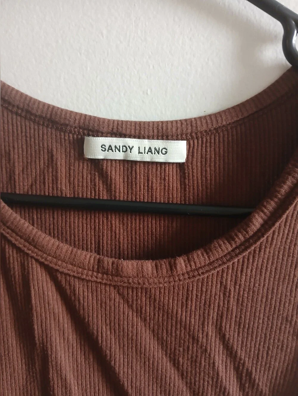 Sandy Liang Rust-Brown Ribbed Tank - Picture 2 of 6